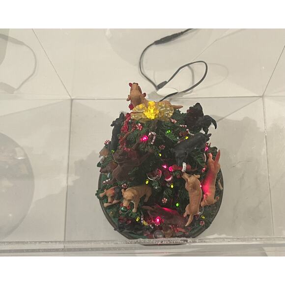 Danbury Mint RARE Labrador Retriever Christmas Tree Dogs Puppies W/Case & Cert. - Picture 4 of 12